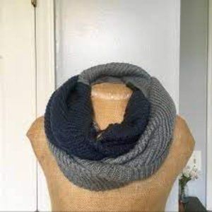 North Face Blue and Gray Infinity Scarf